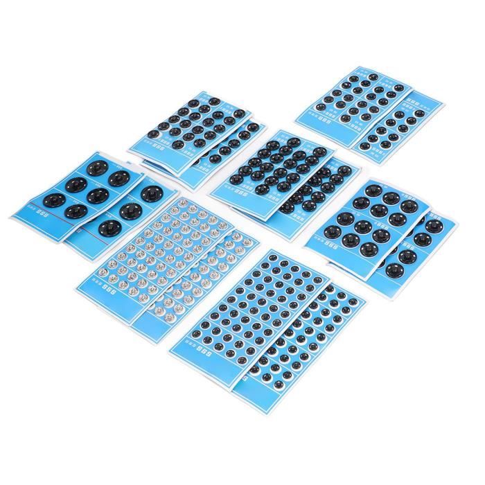Lot De 10 Boutons-Pression Métal à Coudre 21mm - Noir Pour Vêtements, Manteaux Et Accessoires