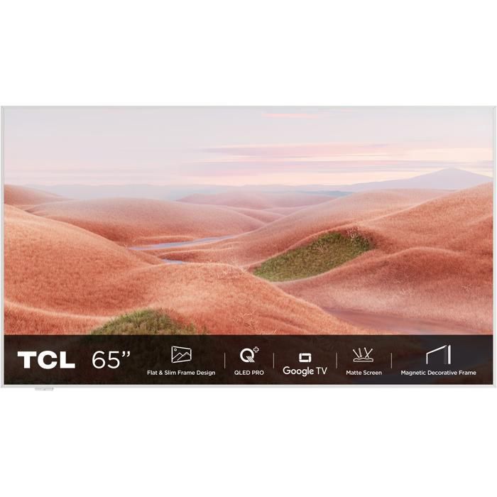 Téléviseur QLED TCL 65A300W NXTFrame 4K UHD 165 cm Smart TV