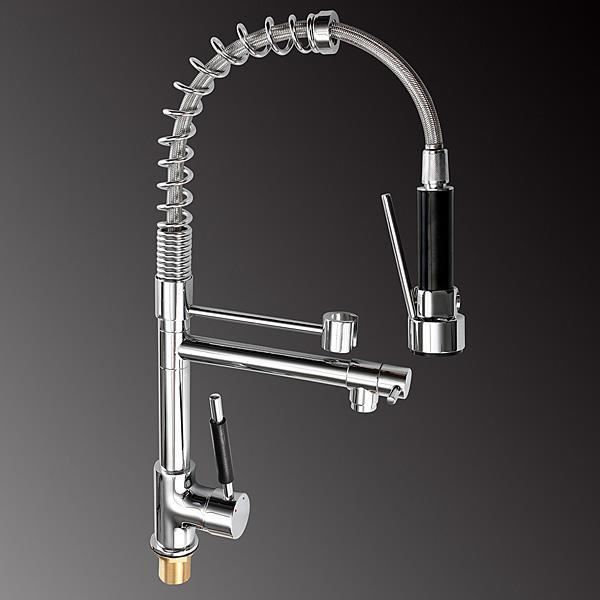 royal k robinet douchette mitigeur laiton chrome cartouche en ceramique pivotant cuisine cdiscount bricolage
