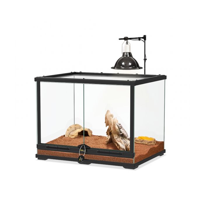 Meilleurs prix pour Terrarium Pogona Juvenile 60x45x45cm - Terratlantis - Noir - Reptile - Verre - Rectangulaire