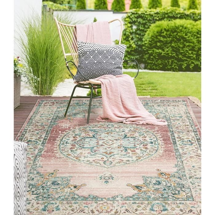 Tapis Moderne - THE CARPET - Salsa Outdoor - Rose - 120x170 cm - Extra Plat