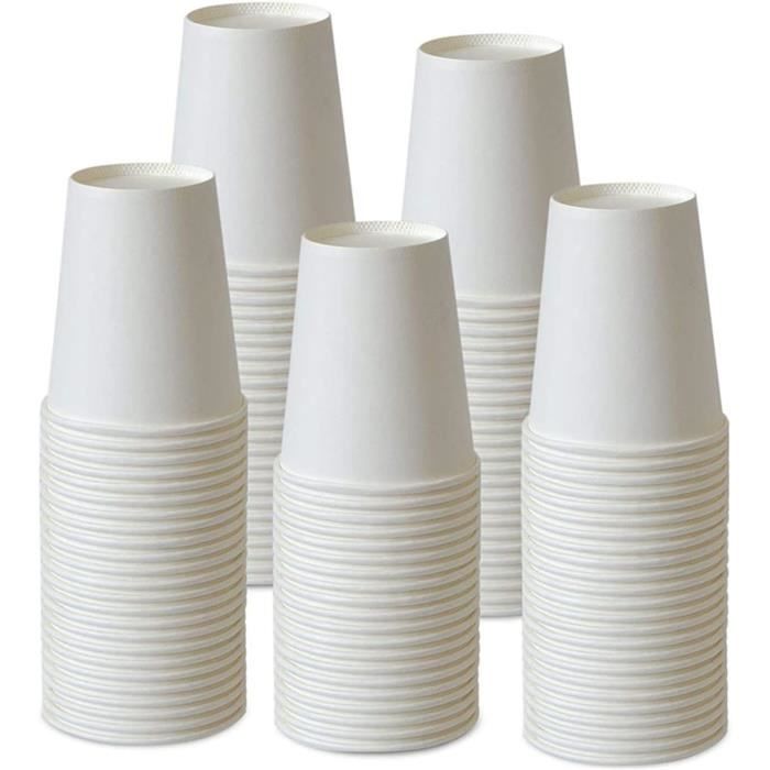 1000 Gobelets à Café En Papier Jetables 75ml - Biodégradables, Résistants à La Chaleur (70°C) - Blanc - Pour Bureau, Événements, Maison