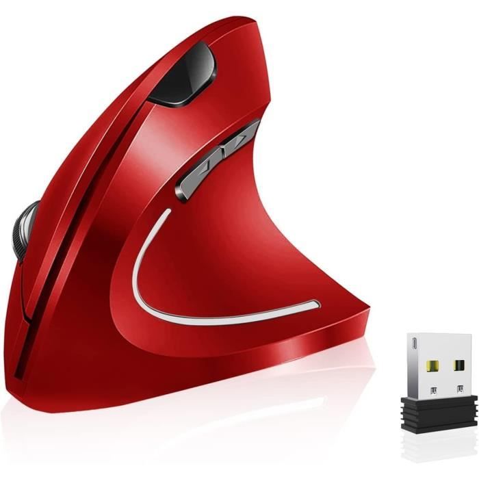 Souris Sans Fil Rechargeable 2,4 GHz - 6 Boutons, Ergonomique - Pour PC Et Ordinateur Portable