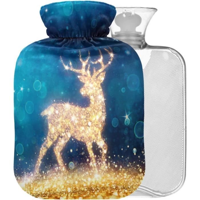 Bouillotte Eau Chaude Avec Housse, Modèle Ananas Sac à Eau Chaude En Silicone Souple, Vert