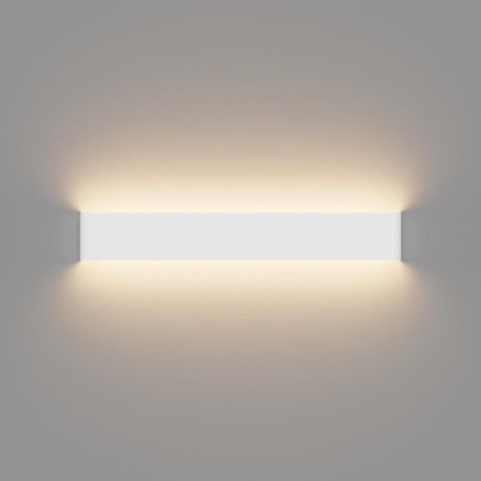 Lot de 2 Applique Led Mural 12W Moderne Noir Lampe Up Down Design pour
