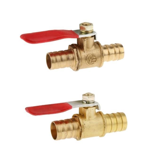 Robinet Jardin Double Vanne Bille - 1/2 X 3/4 X 3/4 BSP - Idéal Arrosage Extérieur