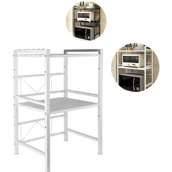 Johyzmpun Étagère à Micro-ondes Extensible Avec 6 Crochets, Extensible