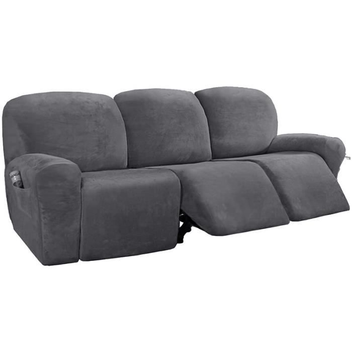 Organisateur D'accoudoir De Canapé - Tissu Oxford, 5 Poches + Plateau, Pour Téléphone, Tablette, Télécommande