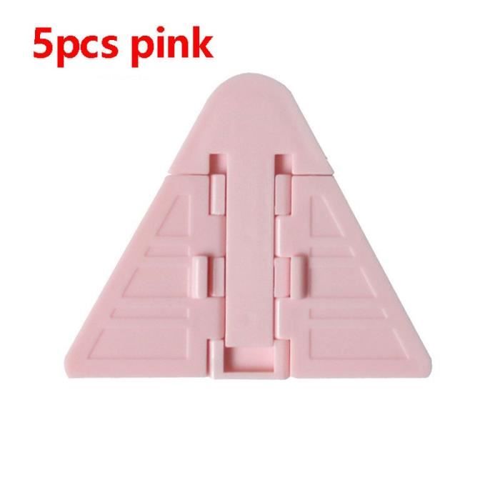 Lot De 5 Verrous De Sécurité Adhésifs Pour Bébé - Pour Tiroirs Et Armoires - Marron - Protection Enfants - 3
