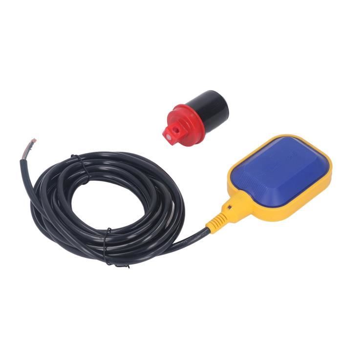 Interrupteur à Double Flotteur - étanche IP68 - Contrôle Automatique Niveau D’eau Pour Pompes, Puits, Piscines - 15A 250V, Plastique PP Robuste