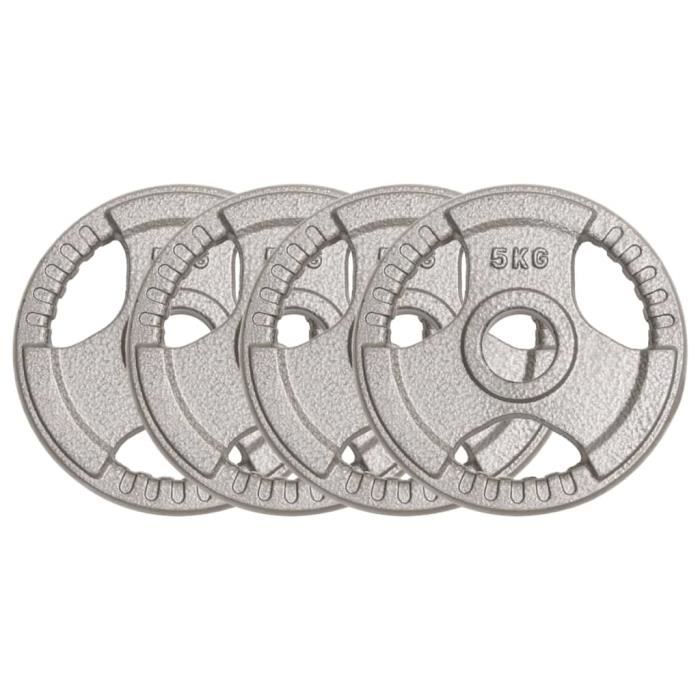 Disque de poids olympique 10 kg en fonte noire 50/51 mm