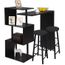 Table De Bar + 2 Tabourets Industriel Chêne Clair 120x40x100cm - MDF Et Métal