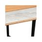 Table Basse Hexagonale Acier Bois Ceramique Tocsa L 85 X L 80