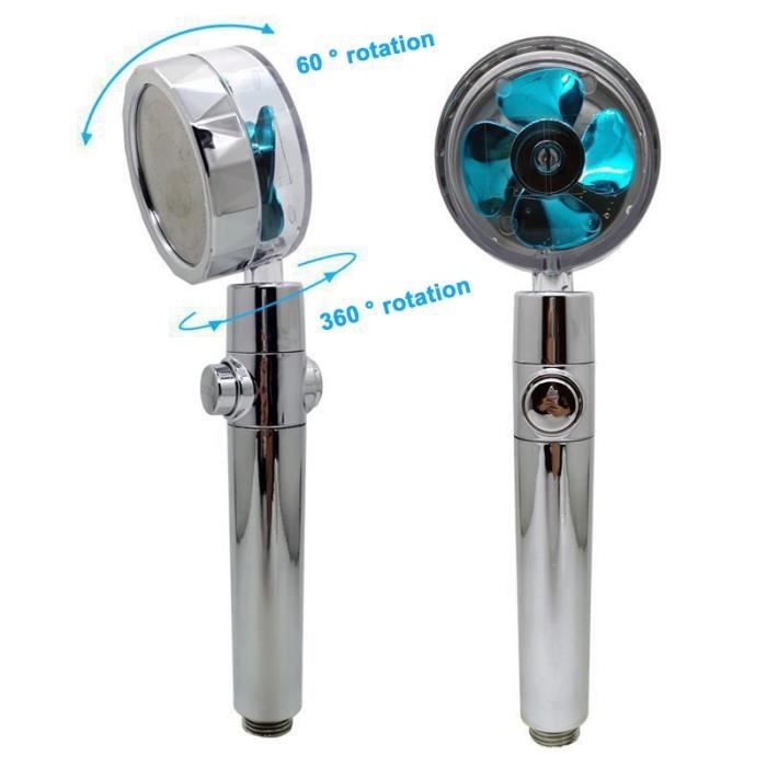 Pommeau de douche affichage Intelligent de la température salle de bain à main  pommeau de douche haute pression pressurisé économie d'eau de pulvérisation  réglable pleasantly ( Color : Silver set ) 