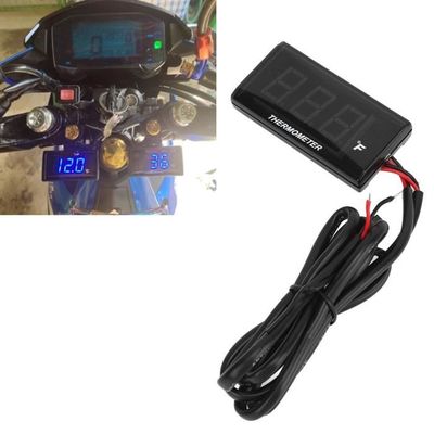 EBTOOLS Jauge Température Eau Moto Multifonction LED 9-24V - Voltmètre Et Chrono