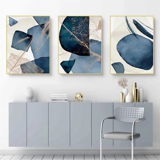 TROYSINC Lot de 3 posters muraux, beiges, modernes, motifs de fleurs de rose, romantiques, sans cadre, décoration murale pour salon, chambre à coucher, style A, 30 x 40 cm
