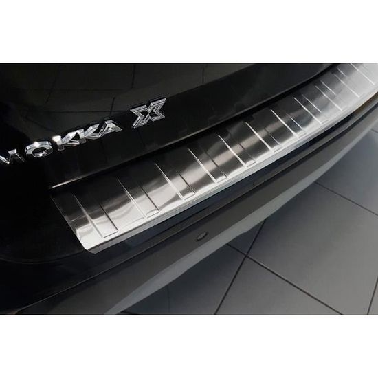Pour Opel Mokka X Protection Seuil Coffre Pare-Choc Arrière Inox Chrome 2016
