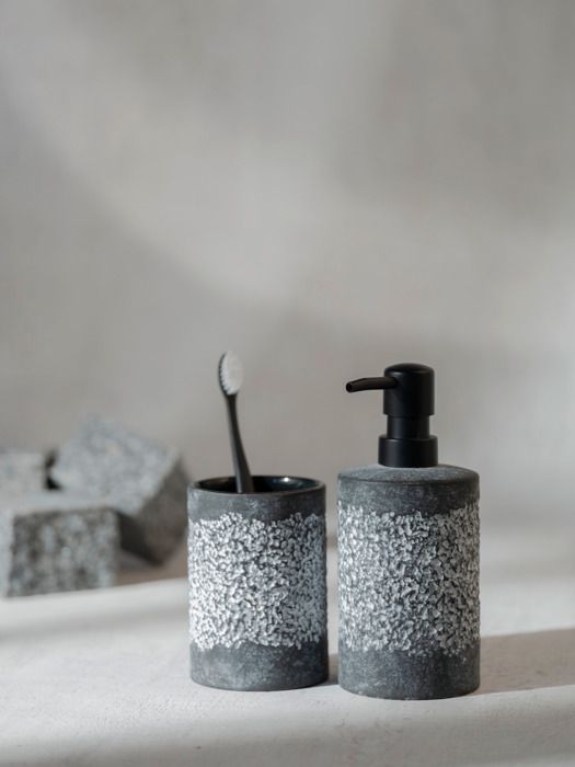 KLEO - Ensemble D'accessoires De Salle De Bain En Pierre