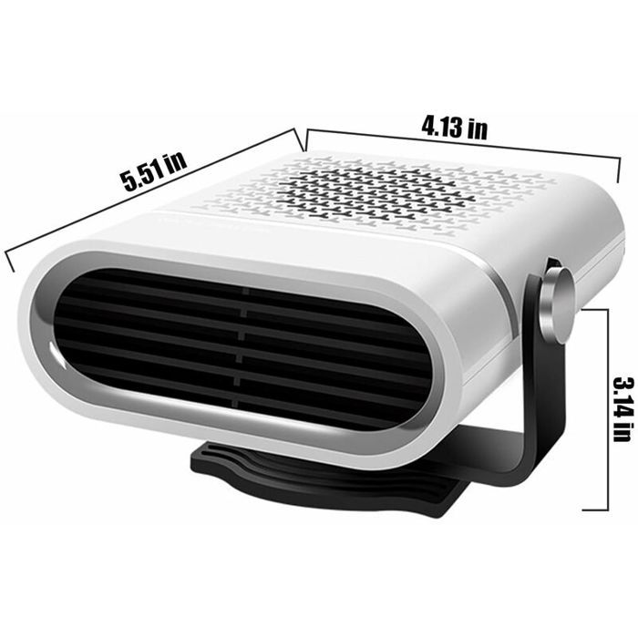 Chauffage Voiture 12V 150W 2 En 1 Chauffage & Climatisation - Compact, Noir, Universel, Neuf