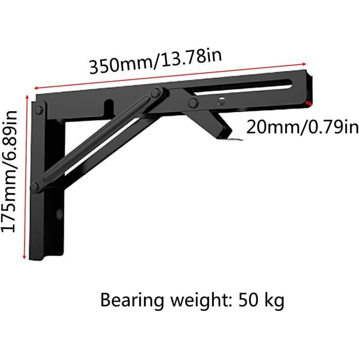 Équerre Rabattable Murale Équerres De Fixation Support Pliable Pour ...