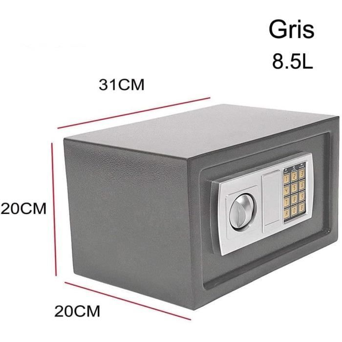 8.5L Petit mini coffre-fort électronique Coffre-fort d'armoire avec serrure  à combinaison