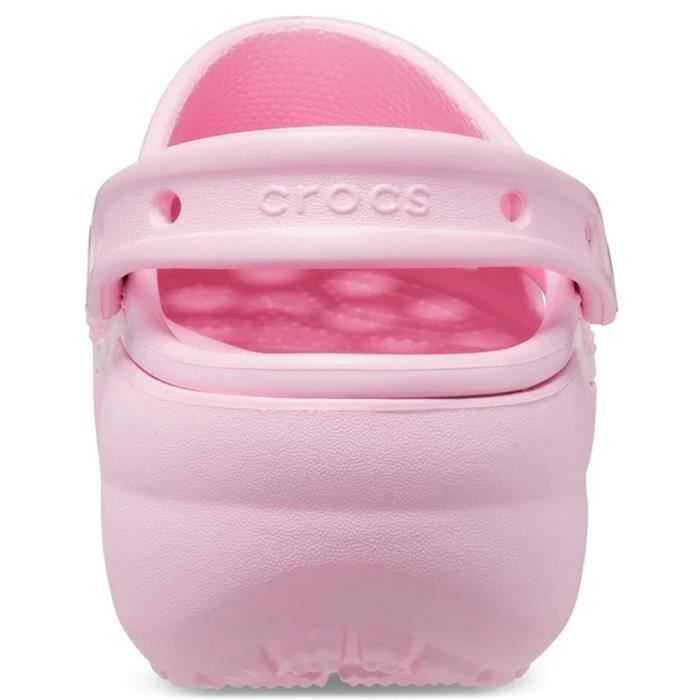 Sabots Crocs Classic Platform pour Femme Blanc Flamant Rose