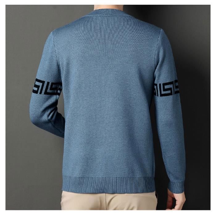 Pull Over Pull-over Homme INSFITY - Col Arrondi - Manches Longues - Noir Noir ...