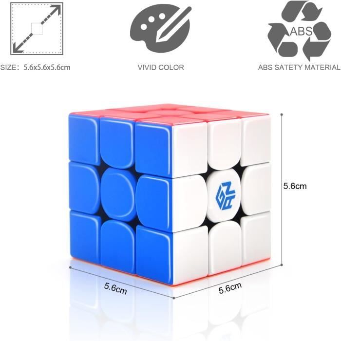 GAN 356 R 3x3 Speed Cube - Stickerless Magic Cube With GES V3 System & IPG V5 Core (World Champion Choice)
