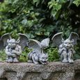 Statue de jardin en résine, figurine de chauve-souris de jardin, sculptures gardiennes, figurines gothiques, médiévales, intérieur-2