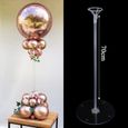2set LED stand B -Support de ballons 44-70-100-127cm, colonne avec confettis, décoration de Table, fête prénatale, anniversaire, mar-2