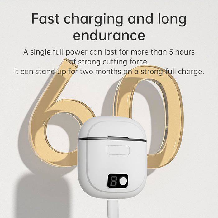 Coupe-ongles électrique LED Rechargeable USB-C – Autonomie 500mAh – Pour Adulte Et Enfant