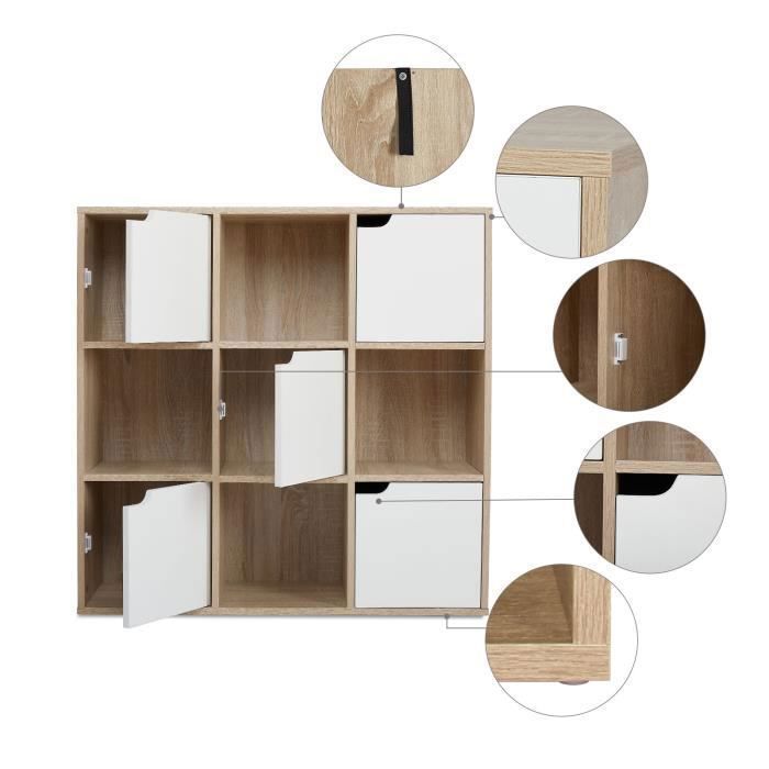 GANTIS Bibliothèque rotative à 360 degrés, étagère de Rangement pour