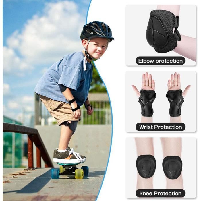 Enfant Protection Genoux,Kit de Protection Roller Enfant 6 en  1,Genouillères,Skateboard Genouillère,Protège-Poignet Coudières Sport -  Cdiscount Sport