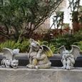 Statue de jardin en résine, figurine de chauve-souris de jardin, sculptures gardiennes, figurines gothiques, médiévales, intérieur-3