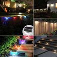 Leytn® 4Pcs Lampe solaire extérieur Applique murale Lampe de pont LED Lampe de jardin pour Clôture Escalier Marche Terrasse Décor-3