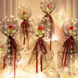 2set LED stand B -Support de ballons 44-70-100-127cm, colonne avec confettis, décoration de Table, fête prénatale, anniversaire, mar-3