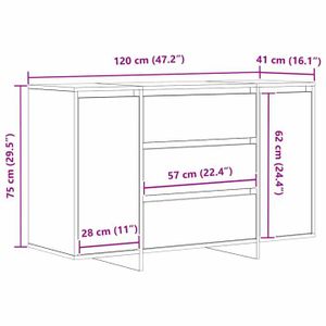 Buffet en chêne fumé 80x40x75 cm - COMFORTXL | Leroy Merlin