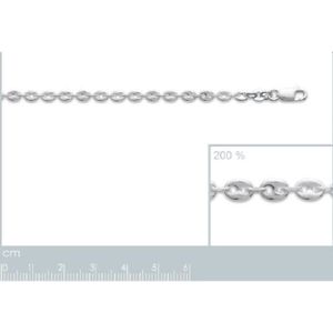 Chaîne Maille Grain De Café En Argent 925 - Longueur 45 Cm, Marque Bijouxia, Neuve Avec étiquettes