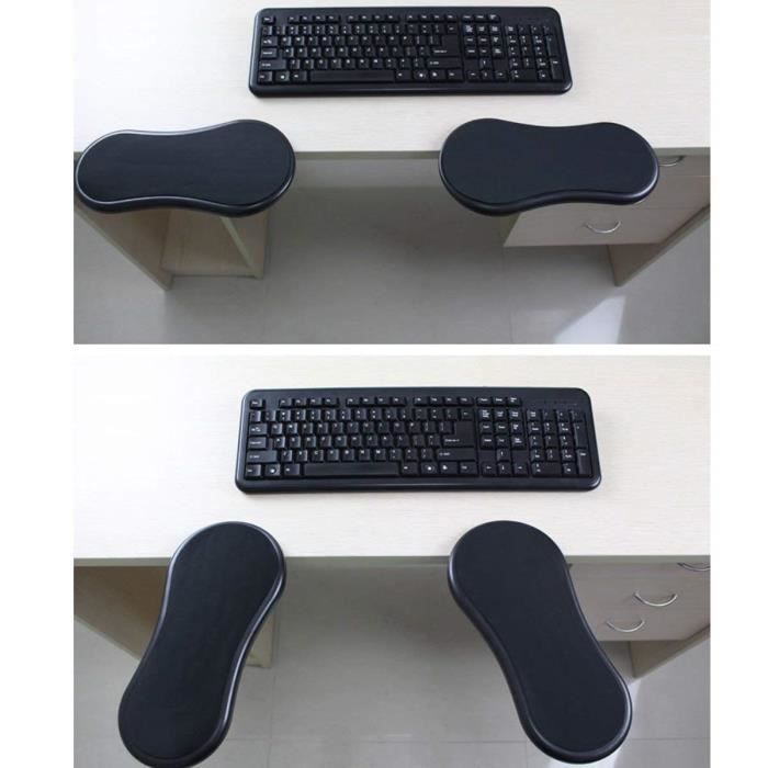 marque generique - Coussin de soutien de bureau pour repose-poignet clavier  / souris en mousse mémoire noir 360mm - Tapis de souris - Rue du Commerce