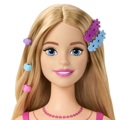 Tête à Coiffer Barbie Blonde Avec 20 Accessoires – Set Coiffure Créatif Pour Enfants Dès 3 Ans