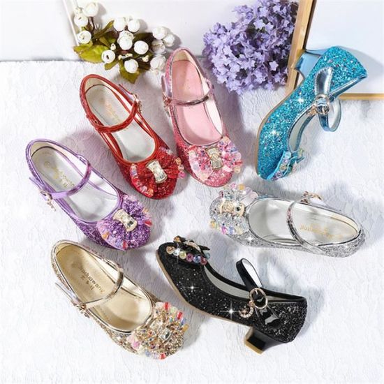 Ballerine Fille JS Princess Paillettes Bleu Respirant et