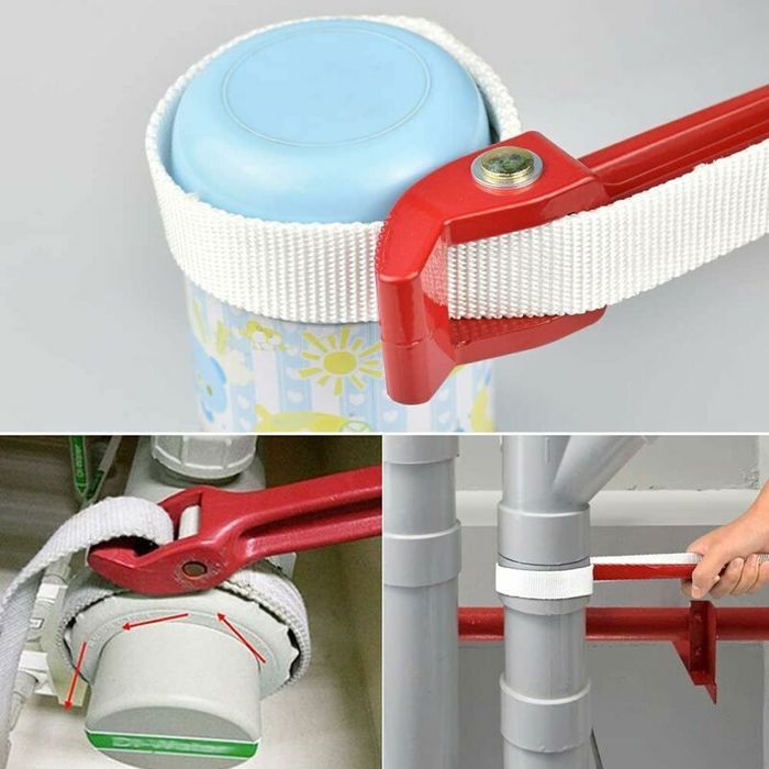 Clé à Sangle 500 Mm Universelle – Outil Multifonction Pour Filtres à Huile, Bocaux, Tuyaux, Sans Abîmer Les Surfaces