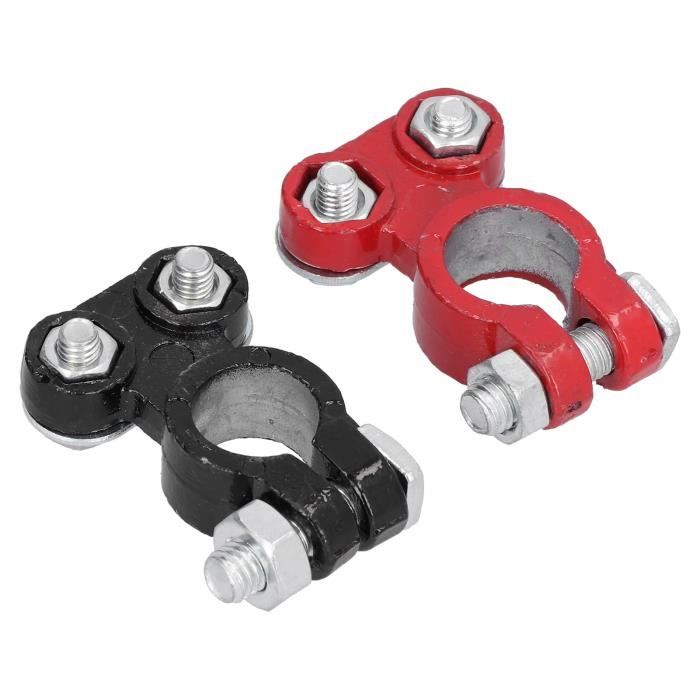 Ashata 2pcs Pinces Bornes Batterie Connecteur Positive Négative Borne ...