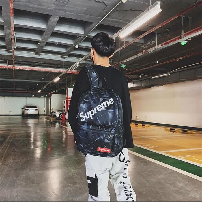 Supreme SAC A DOS Cartable d cole femmes homme Grande capacit