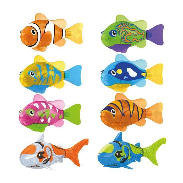 Pesci Robot Per Vasca - 4 Pezzi Colorati Con Luci LED, Nuotano In Acqua, Giocattolo Bambini E Animali - Foto 5