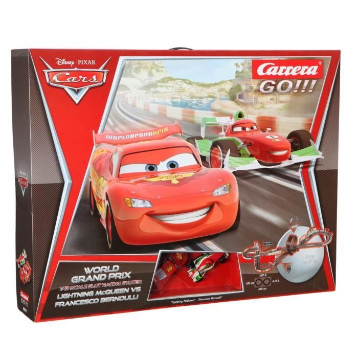 Carrera Go Cars World Grand Prix 7.30 m circuit électrique quenns voiture  Disney
