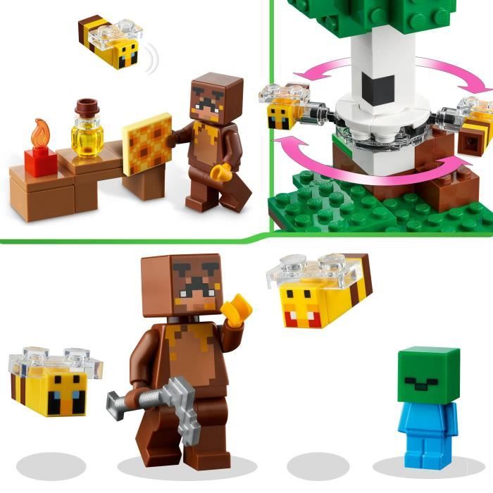 LEGO 21178 Minecraft Le Refuge du Renard, Jouet de Construction Maison,  Enfants des 8 Ans, Set avec Figurines Zombie, Animaux - Cdiscount Jeux -  Jouets