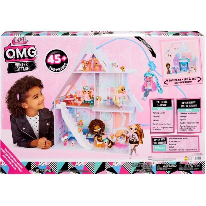 L.O.L Surprise Grand jeu de poupees en bois pour la maison d hiver accessoires Cdiscount Jeux Jouets