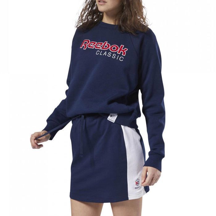 Fleece Sweat Reebok Femme Sweat Reebok Femme Bleu Pull Reebok