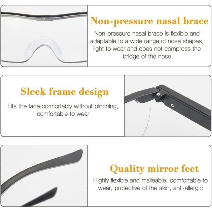 Lunettes Loupe De Lecture Teintées Soleil - Modèle Rétro Années 70, Réf LOU274 Noir